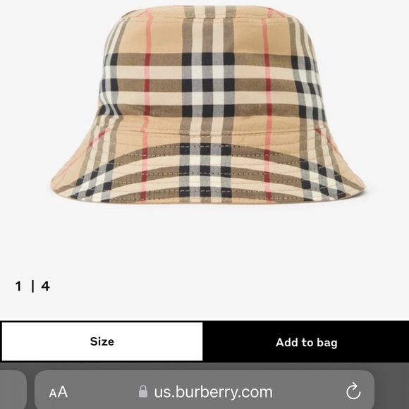 Burberry kids bucket hats reversible!! 3 available only worn once - Picture 2 of 7
